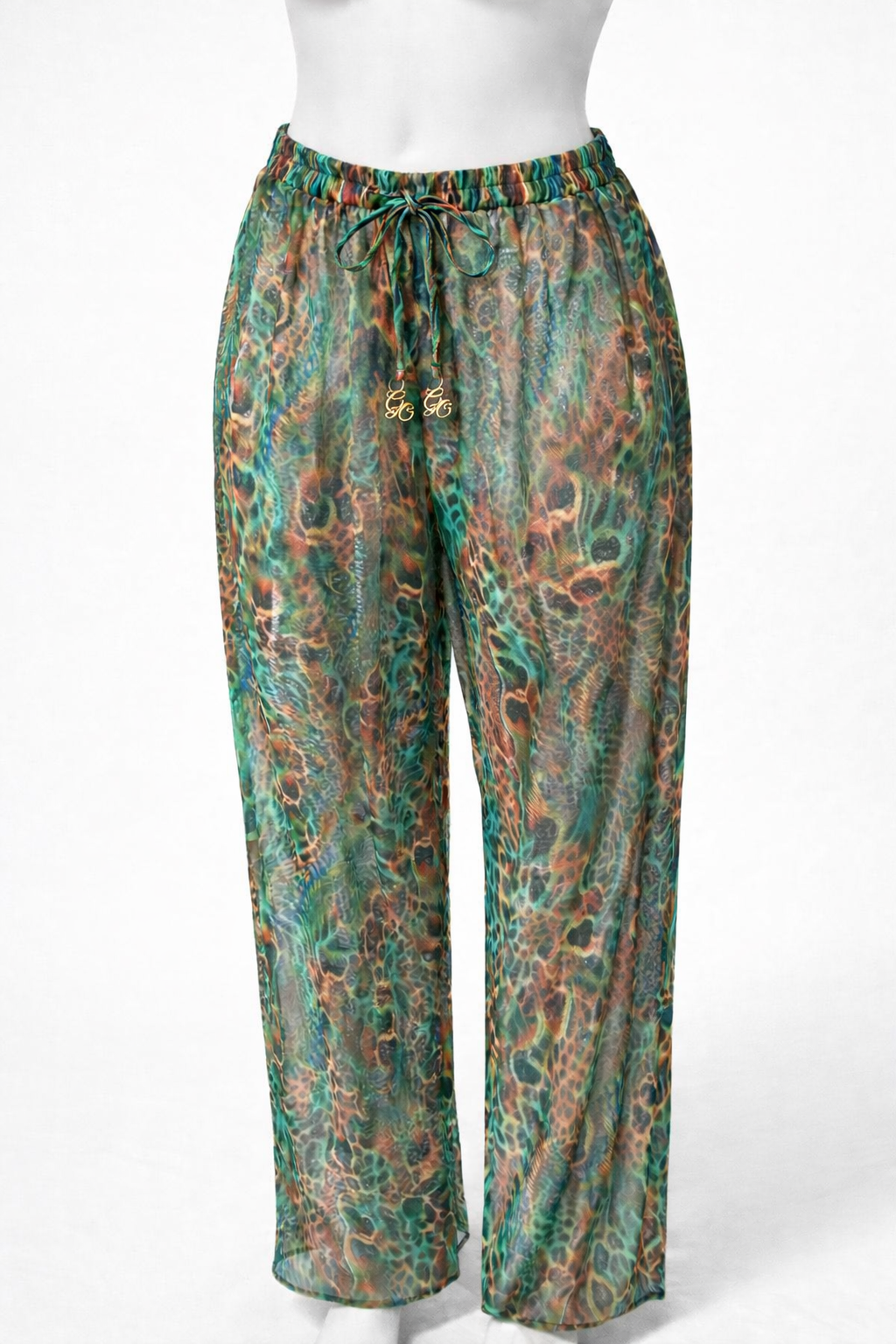 Jungle Fever-Emerald/Leopard-Beach Pants