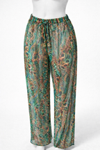 Jungle Fever-Emerald/Leopard-Beach Pants