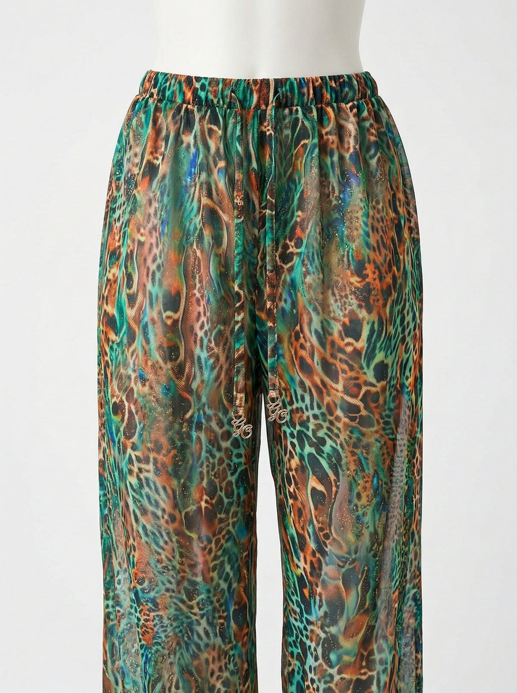 Jungle Fever-Emerald/Leopard-Beach Pants