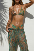 Jungle Fever-Emerald/Leopard-Beach Pants