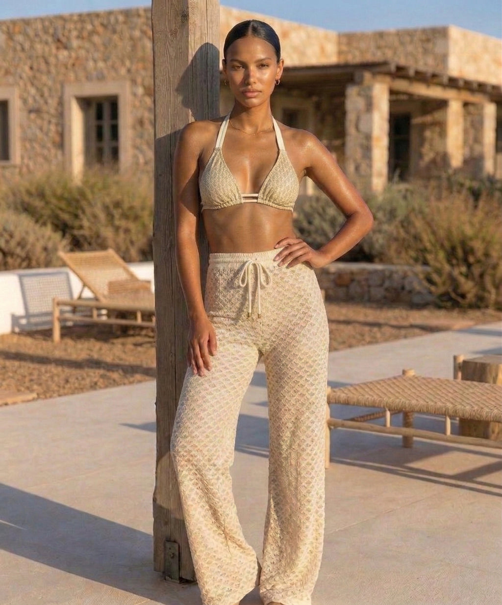 Gold Rush-Beach Pants (White)