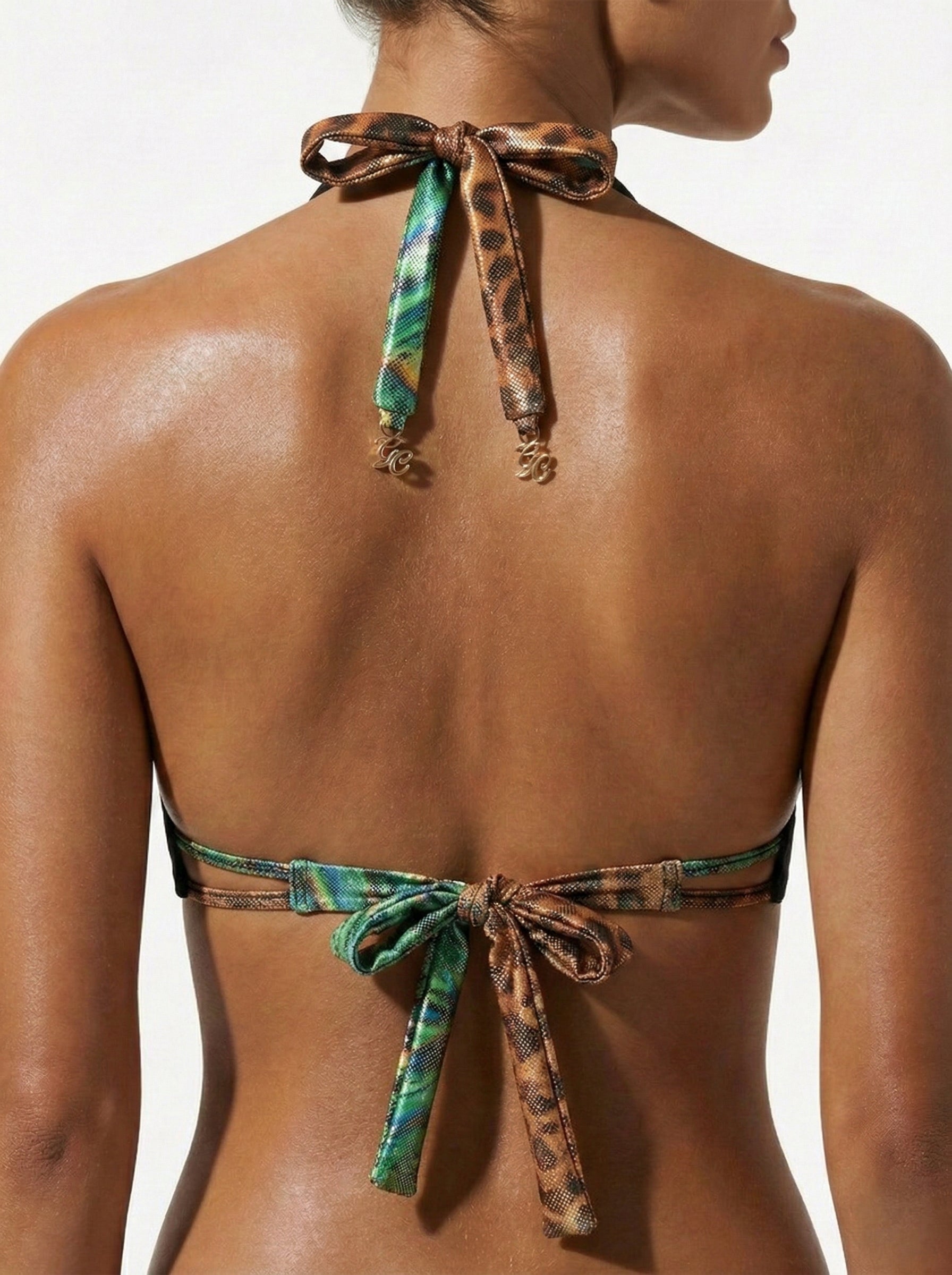 Jungle Fever-Emerald/Leopard Halter Push Up