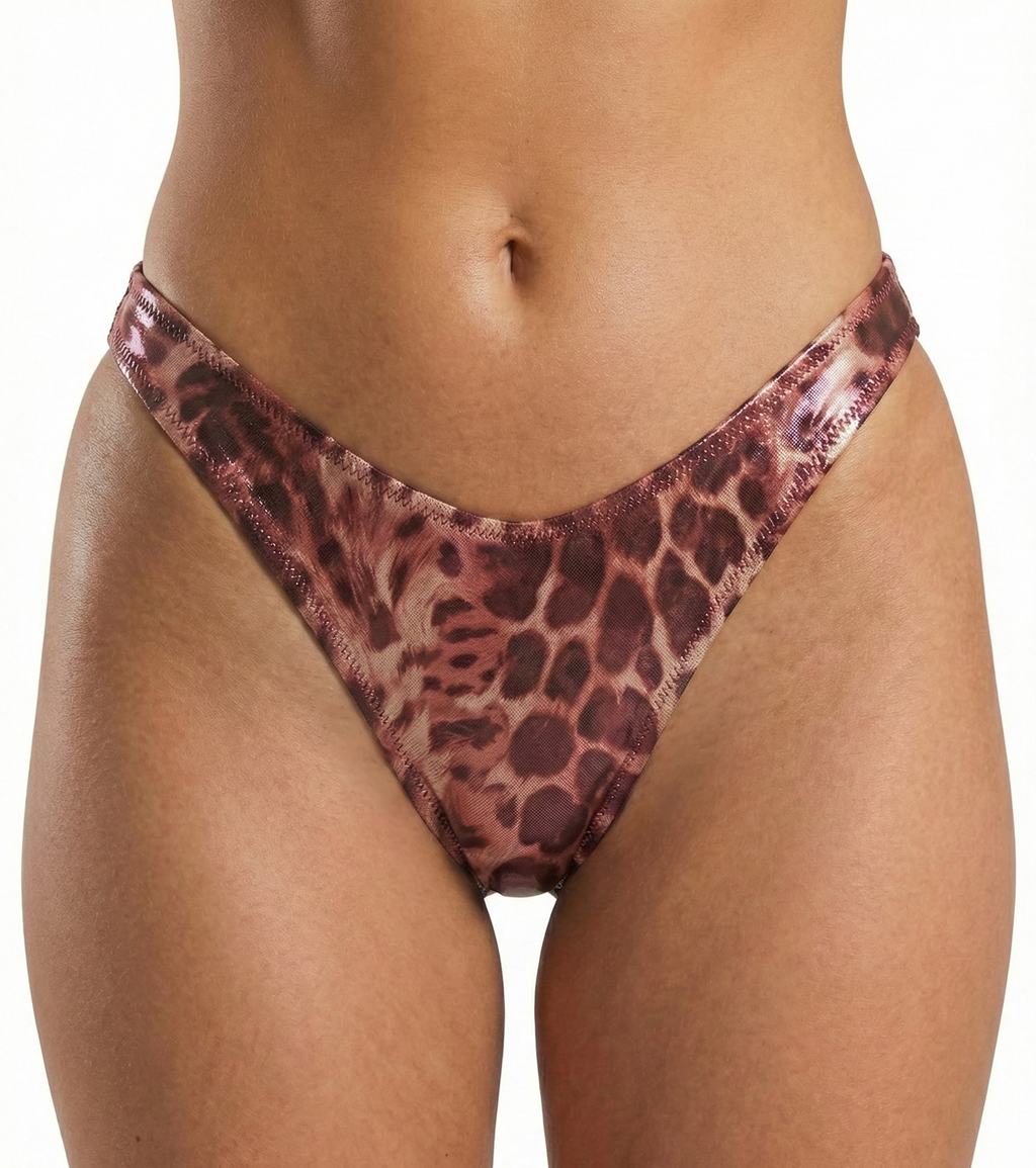 Pink Orchid-Tiger High Leg Bottom