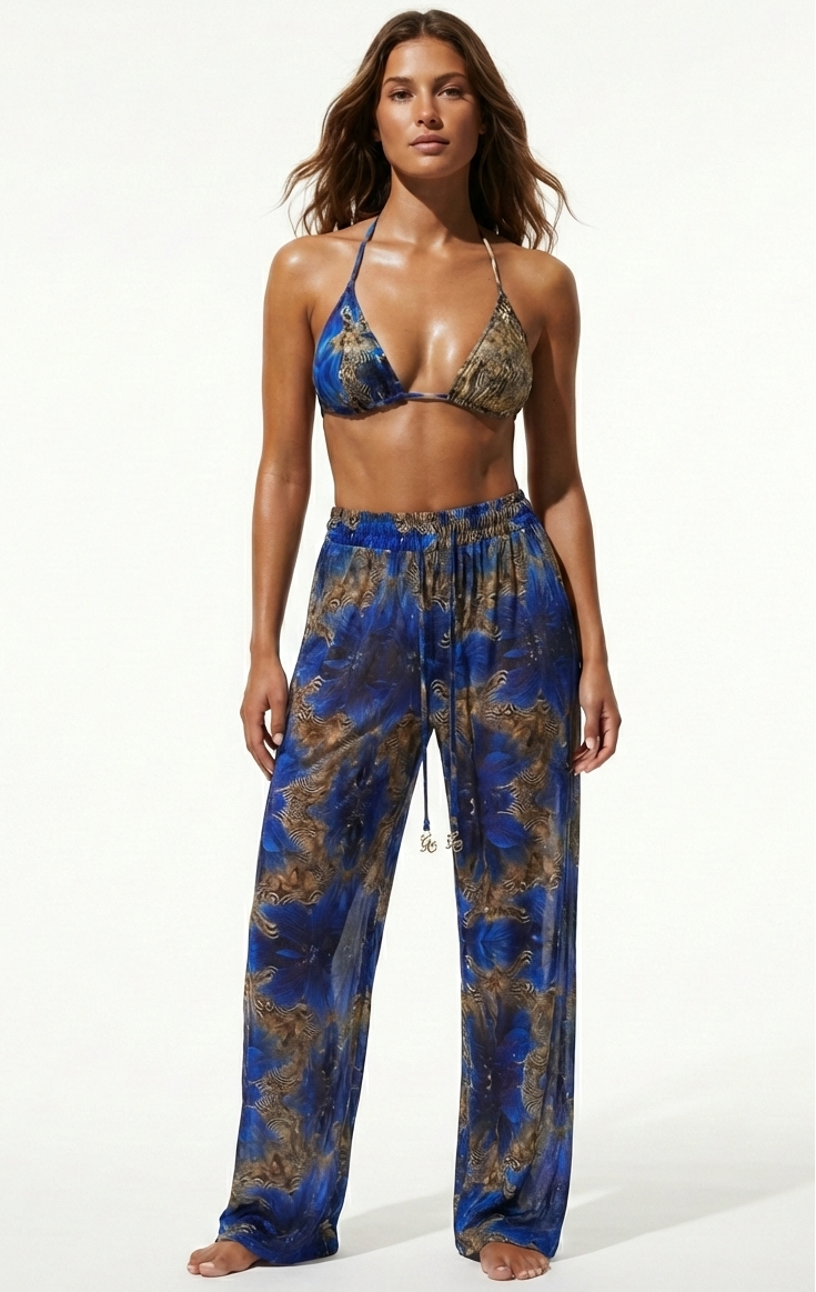 Blue Orchid-Orchid-Beach Pants